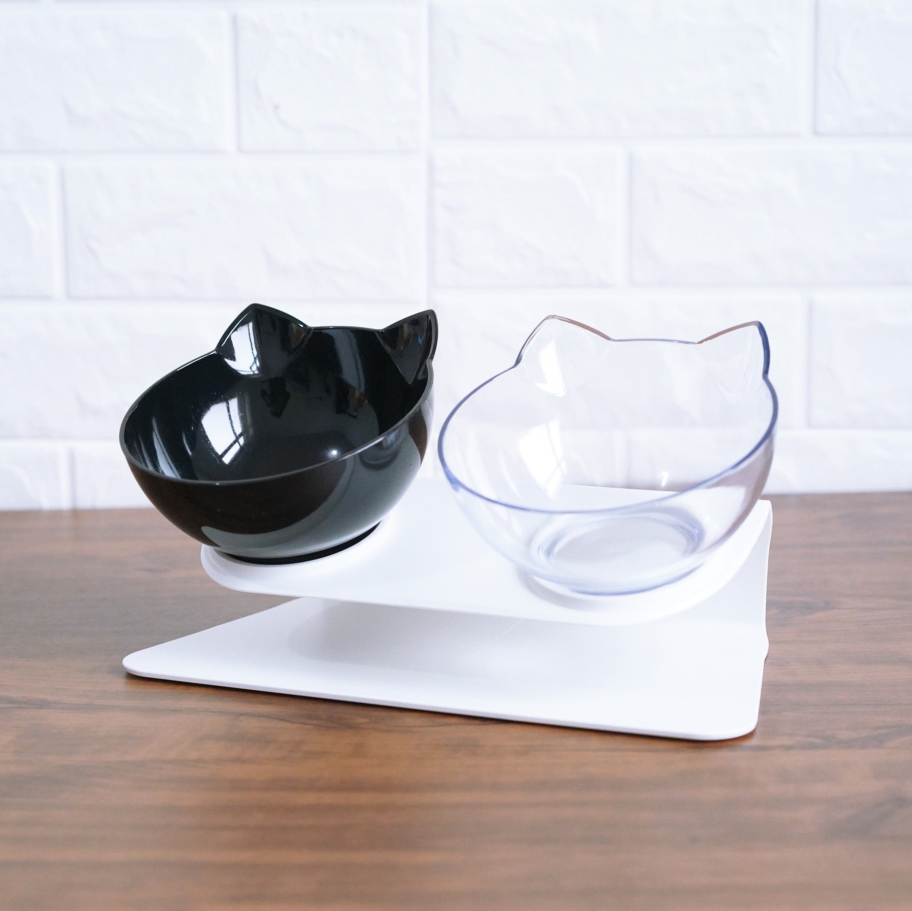 Non-slip Cat  Double Bowls
